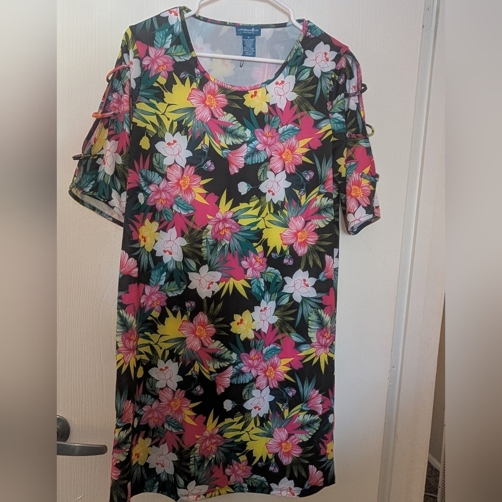Caribbean Joe Tropical Multicolor Dress